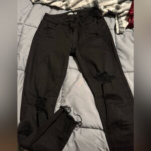 Black ripped jeans